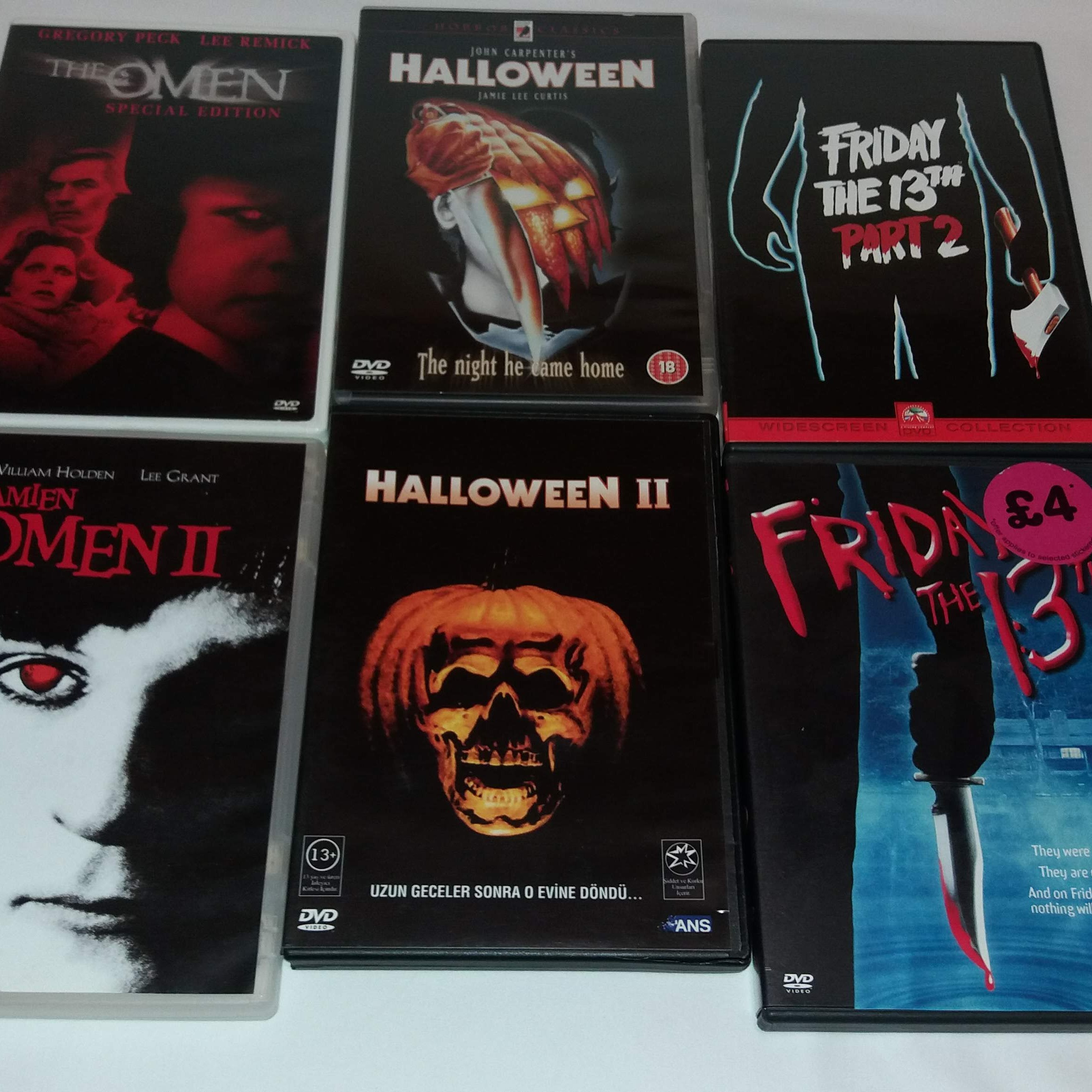 DİĞER The Omen 1&2 - Halloween 1&2 - Friday the 13th 1&2